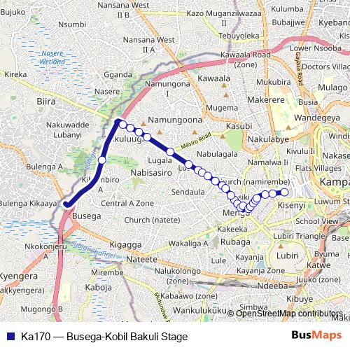Ka170 bus Line Map