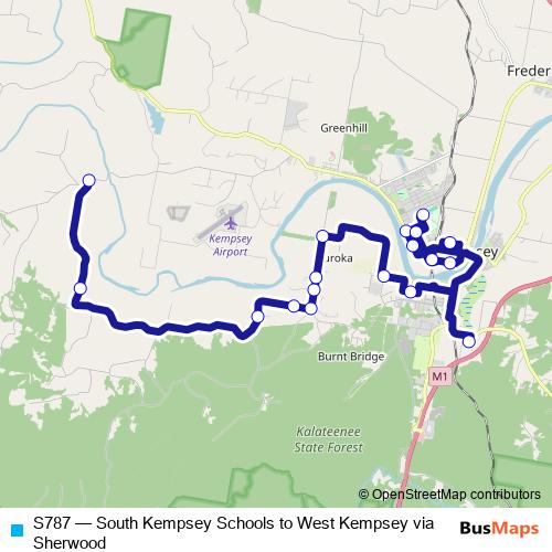 S787 bus Line Map
