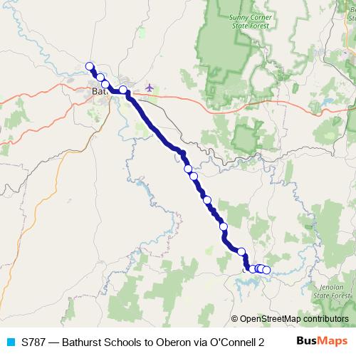 S787 bus Line Map