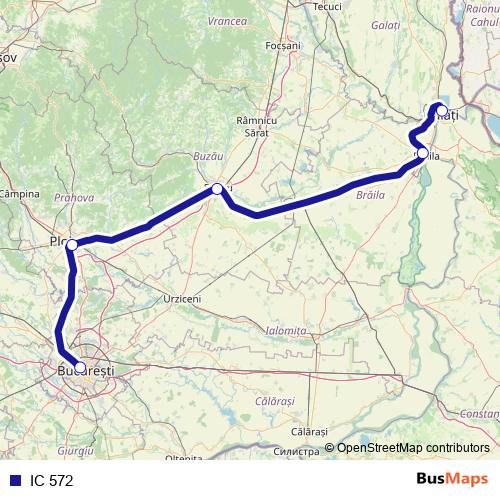 IC 572 rail Line Map