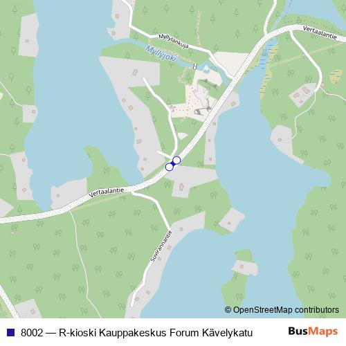 8002 cable-car Line Map