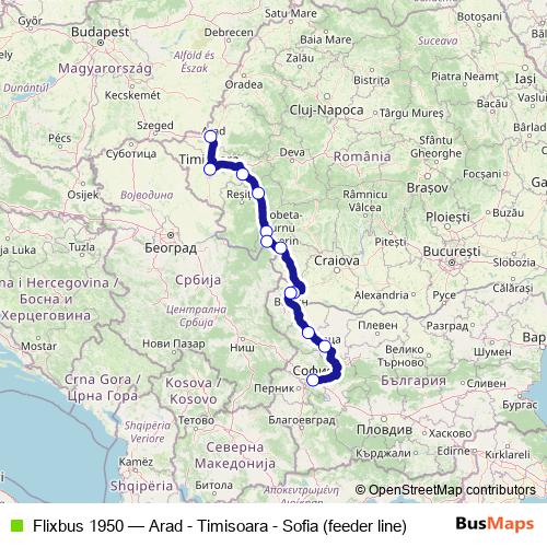 Flixbus 1950 bus Line Map