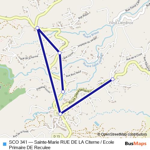 SCO 341 bus Line Map