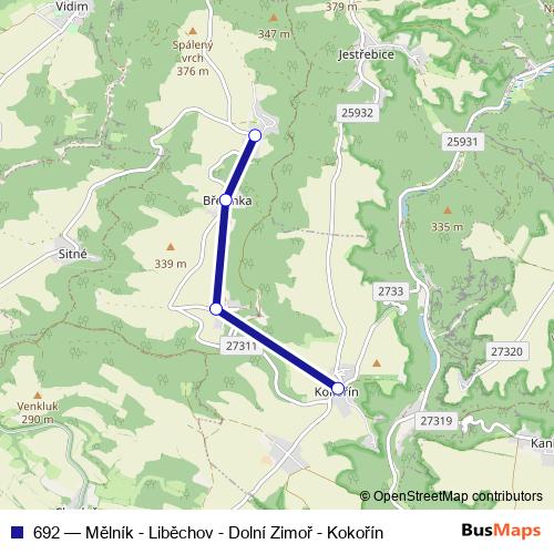 692 bus Line Map