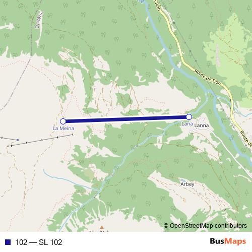102 cable-car Line Map