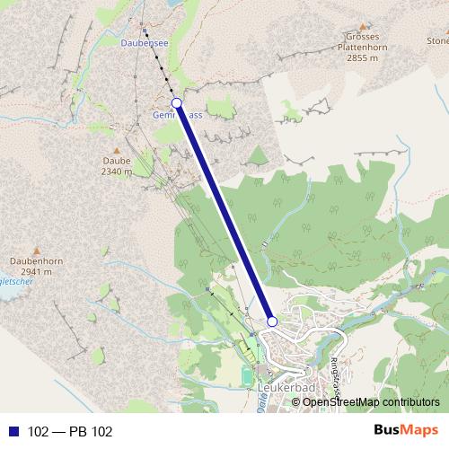 102 cable-car Line Map