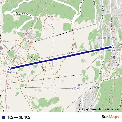 102 cable-car Line Map