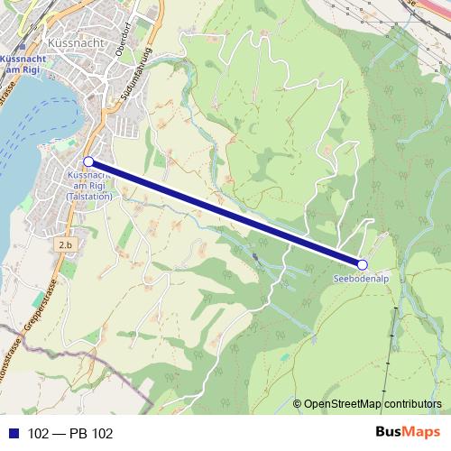 102 cable-car Line Map