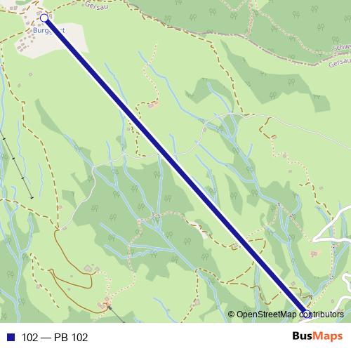 102 cable-car Line Map