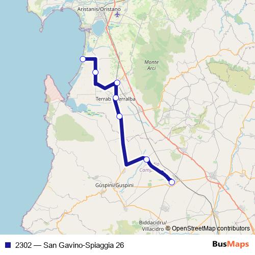 2302 bus Line Map