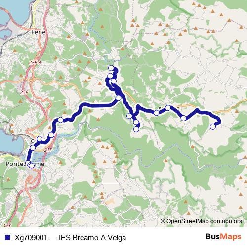 Xg709001 bus Line Map