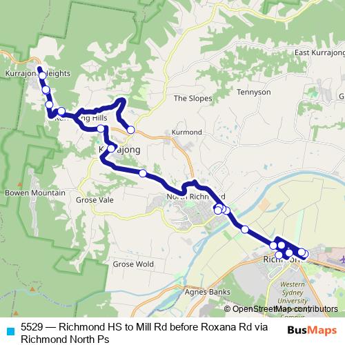 5529 bus Line Map