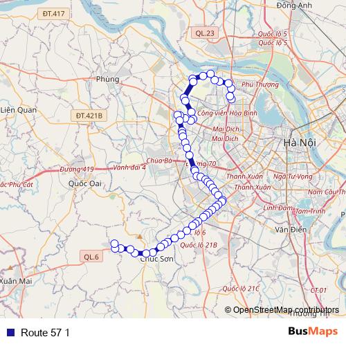 Route 57 1 bus Line Map