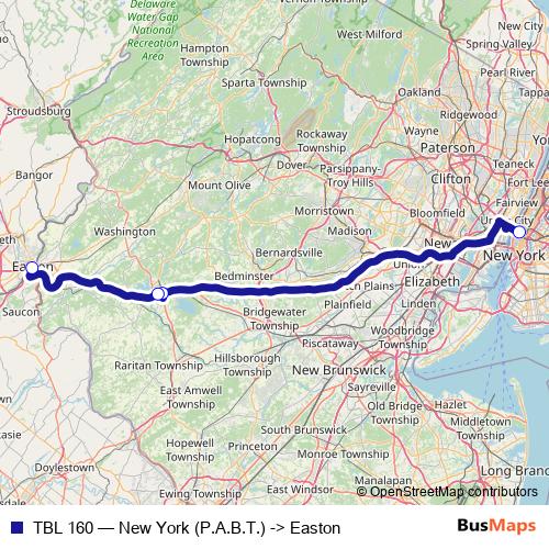 TBL 160 bus Line Map