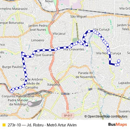 273r-10 bus Line Map