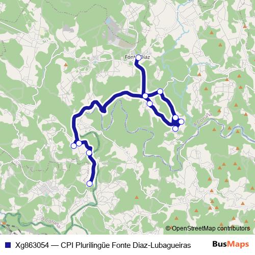 Xg863054 bus Line Map