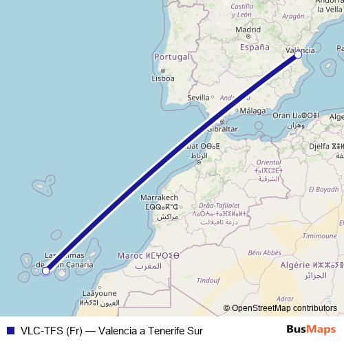 VLC-TFS (Fr) air Line Map