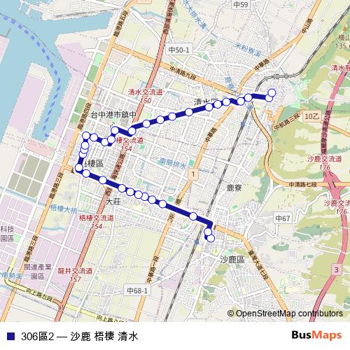 306區2 bus Line Map