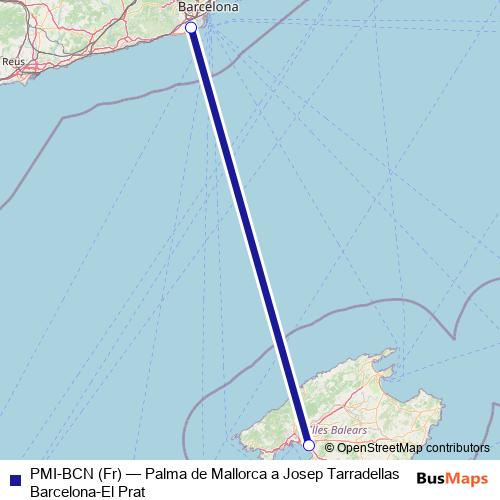 PMI-BCN (Fr) air Line Map