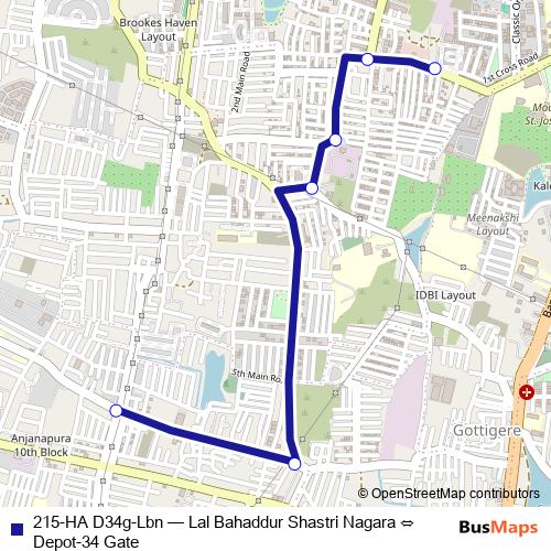 215-HA D34g-Lbn bus Line Map