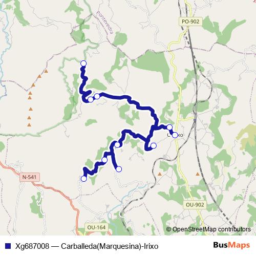 Xg687008 bus Line Map