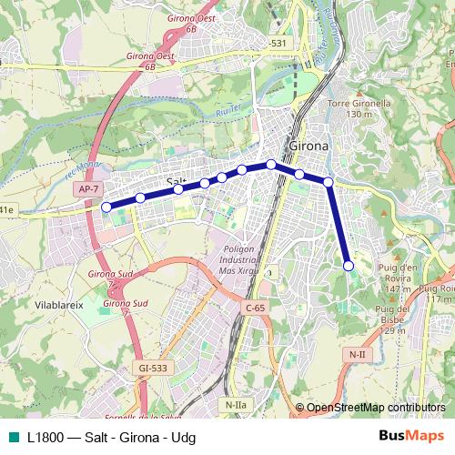 L1800 bus Line Map