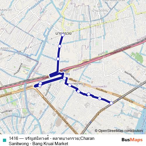 1416 bus Line Map