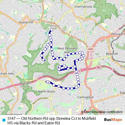 3147 bus Line Map