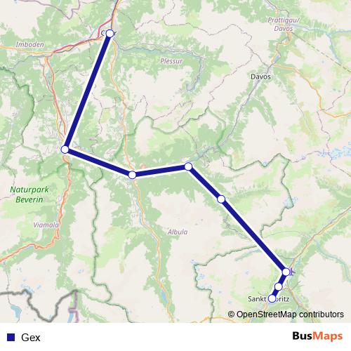 Gex rail Line Map