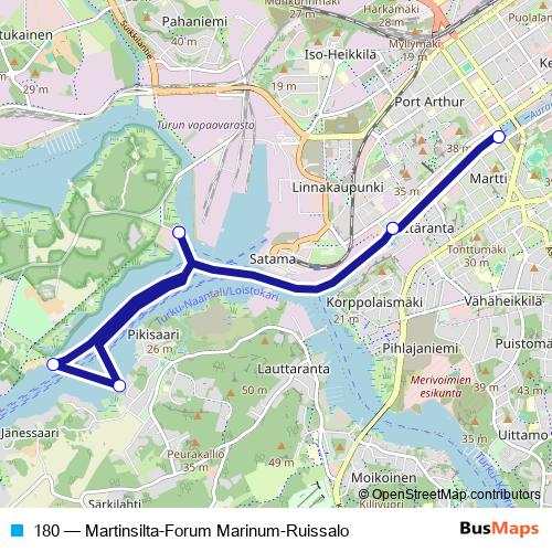 180 ferry Line Map