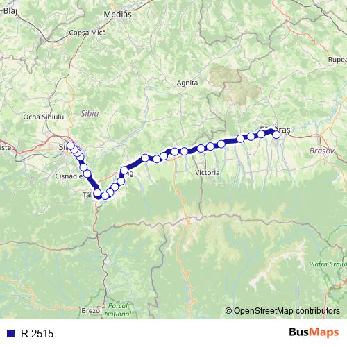 R 2515 rail Line Map