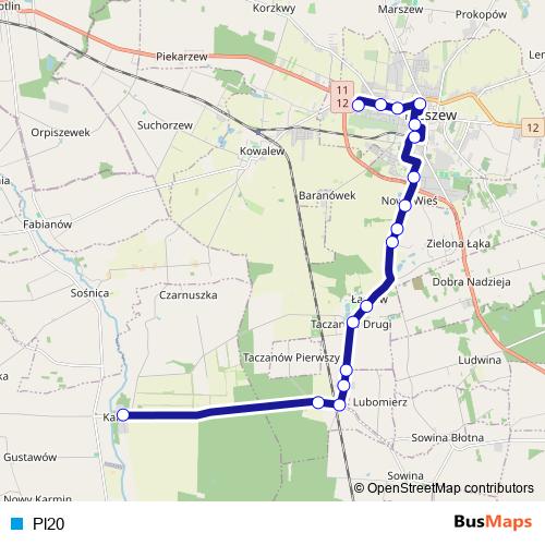 Pl20 bus Line Map