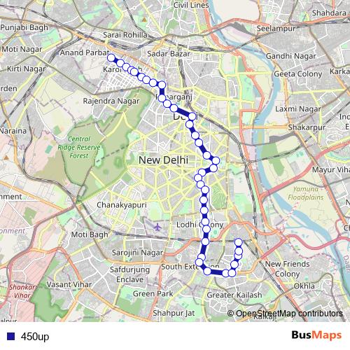 450up bus Line Map