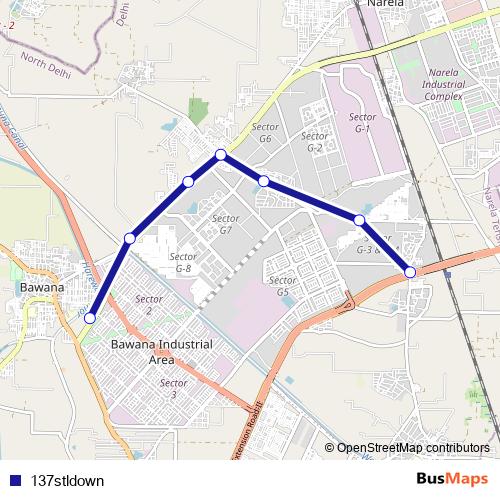 137stldown bus Line Map