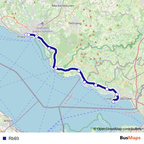 Rb93 bus Line Map