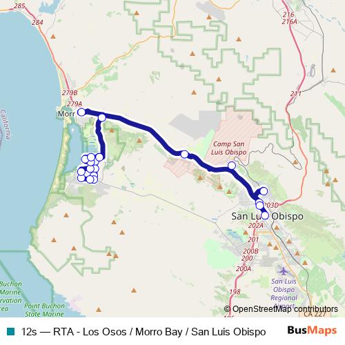 12s bus Line Map