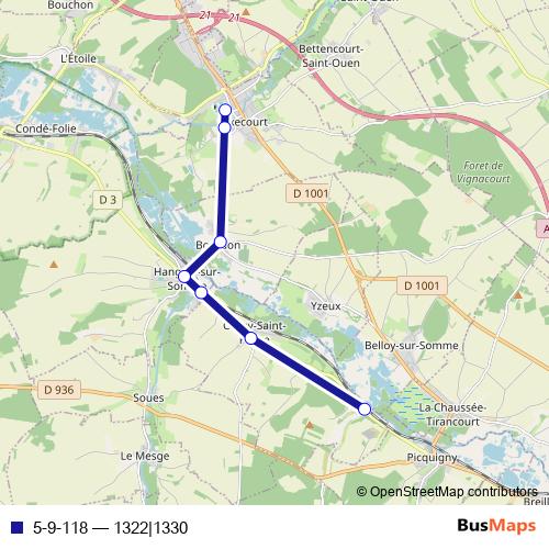 5-9-118 bus Line Map