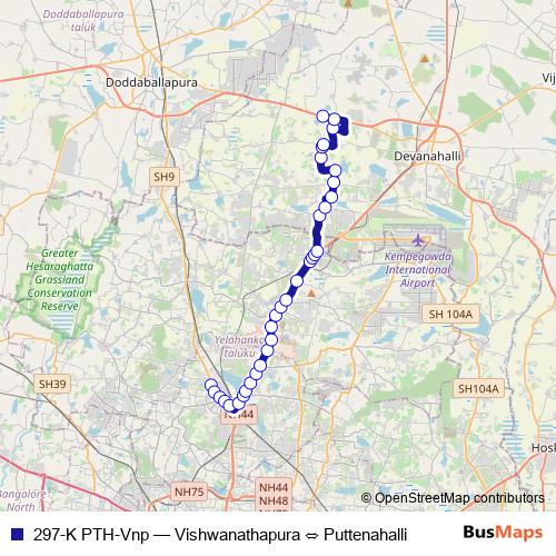 297-K PTH-Vnp bus Line Map