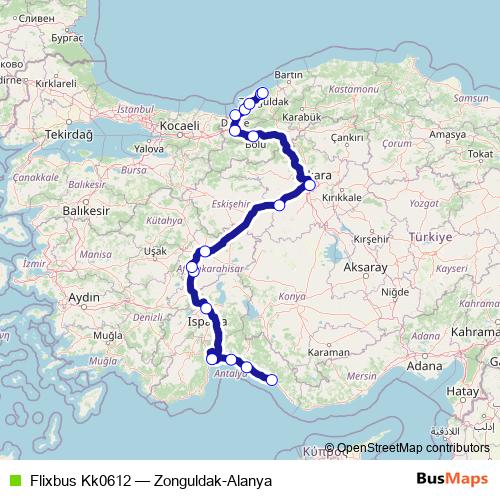 Flixbus Kk0612 bus Line Map