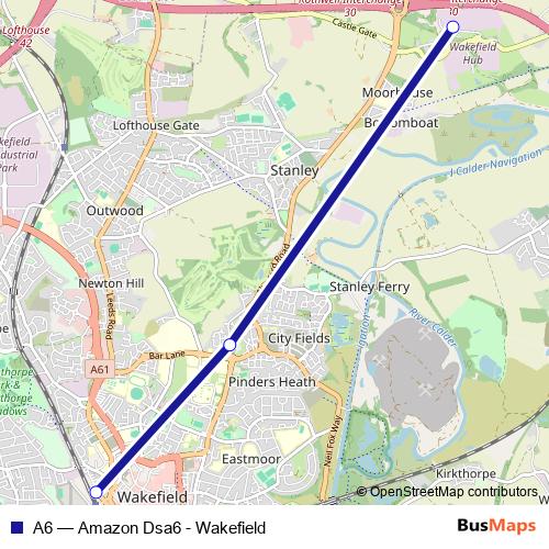 A6 bus Line Map