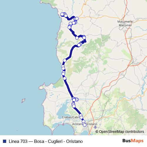 Linea 703 bus Line Map