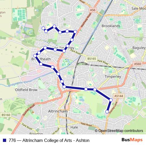 776 bus Line Map