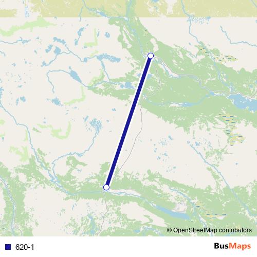 620-1 bus Line Map