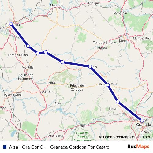Alsa - Gra-Cor C bus Line Map