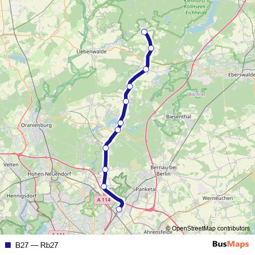 B27 rail Line Map