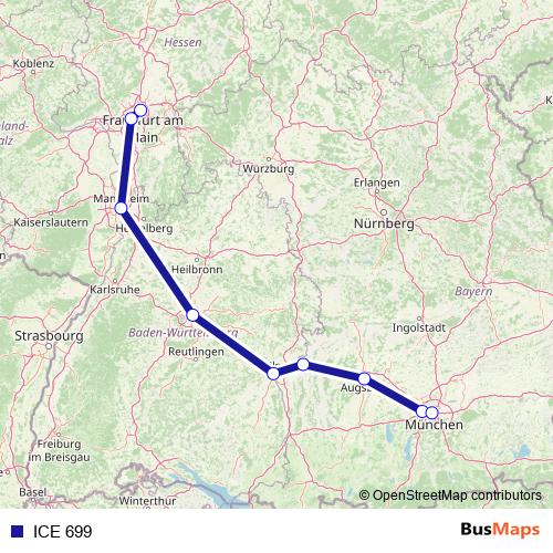 ICE 699 rail Line Map