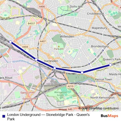 London Underground bus Line Map