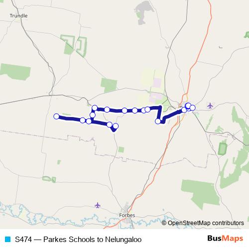 S474 bus Line Map