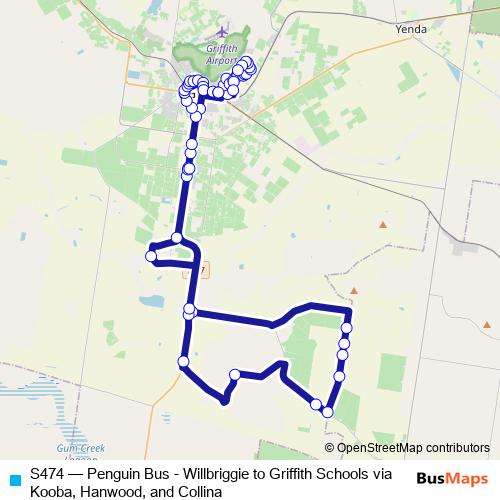 S474 bus Line Map