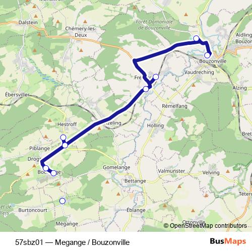 57sbz01 bus Line Map